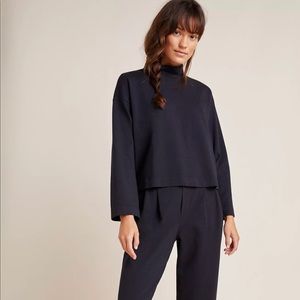 Stateside Ponte Mock Neck Pullover - sz S